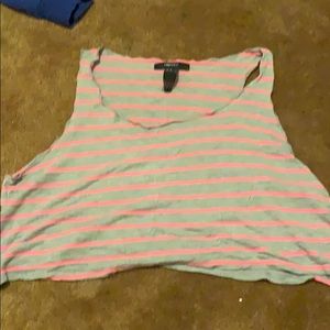 forever 21 striped flowing crop top